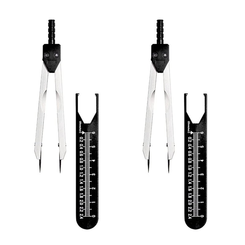 LDCREEE Electrocardiogram Caliper Black Calipers Electrocardiogram Divider for Nursing (Black-2pcs) - Image 1